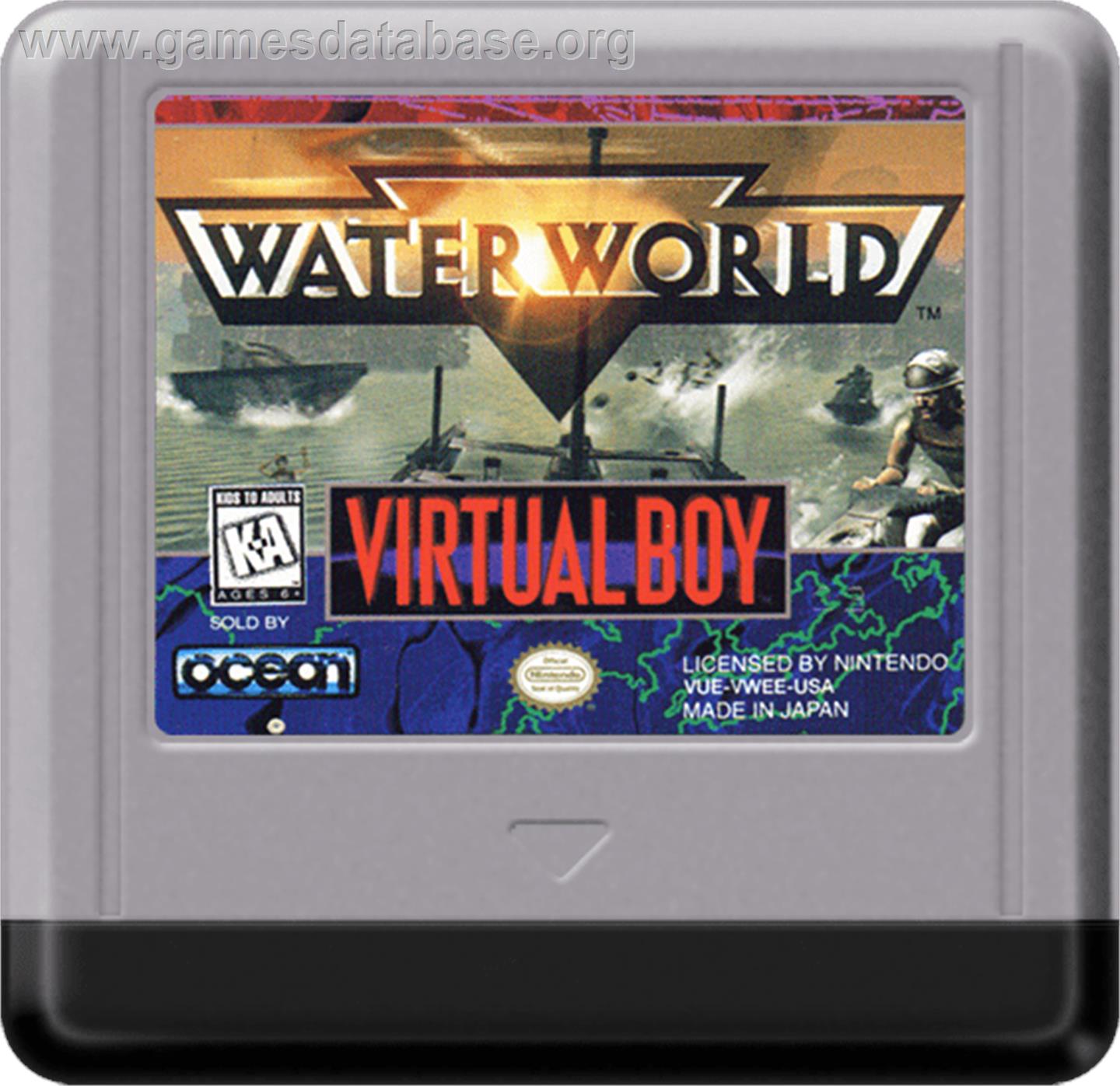 Waterworld - Nintendo Virtual Boy - Artwork - Cartridge