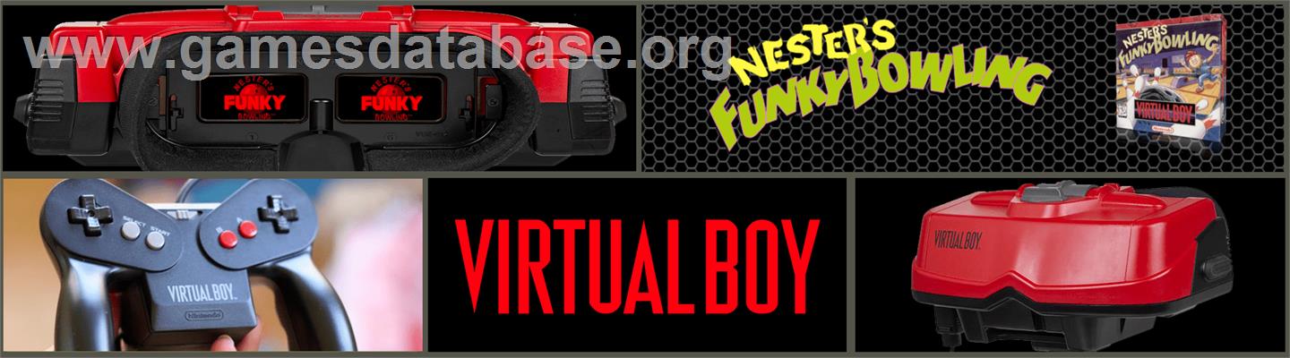Nester's Funky Bowling - Nintendo Virtual Boy - Artwork - Marquee