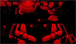 In game image of Galactic Pinball on the Nintendo Virtual Boy.