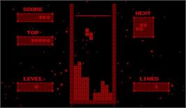 In game image of V-tetris on the Nintendo Virtual Boy.