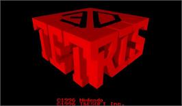 Title screen of 3d Tetris on the Nintendo Virtual Boy.