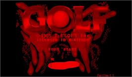 Title screen of Golf on the Nintendo Virtual Boy.