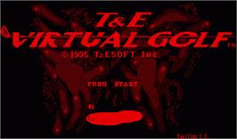 Title screen of T&E Virtual Golf on the Nintendo Virtual Boy.