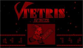 Title screen of V-tetris on the Nintendo Virtual Boy.
