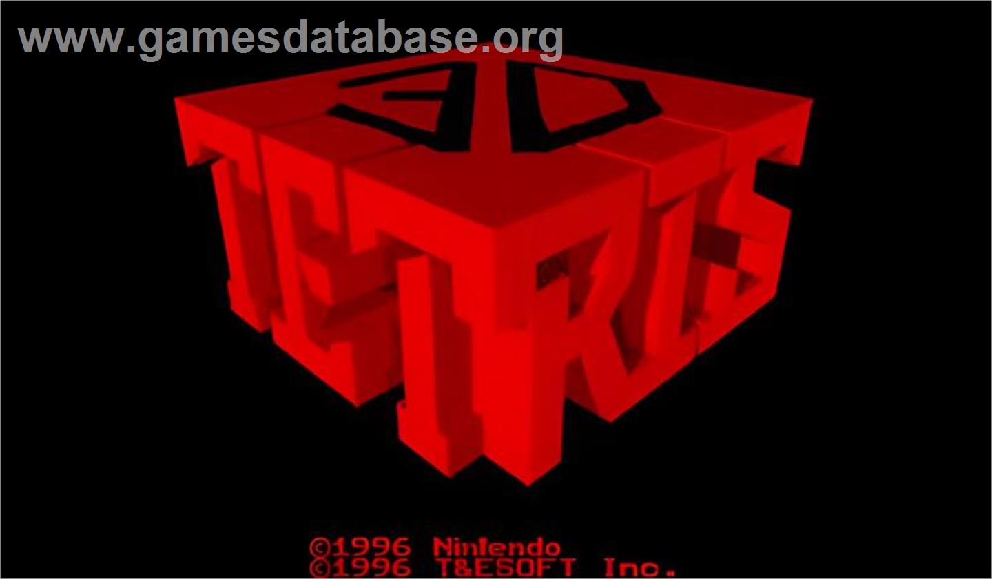 3d Tetris - Nintendo Virtual Boy - Artwork - Title Screen