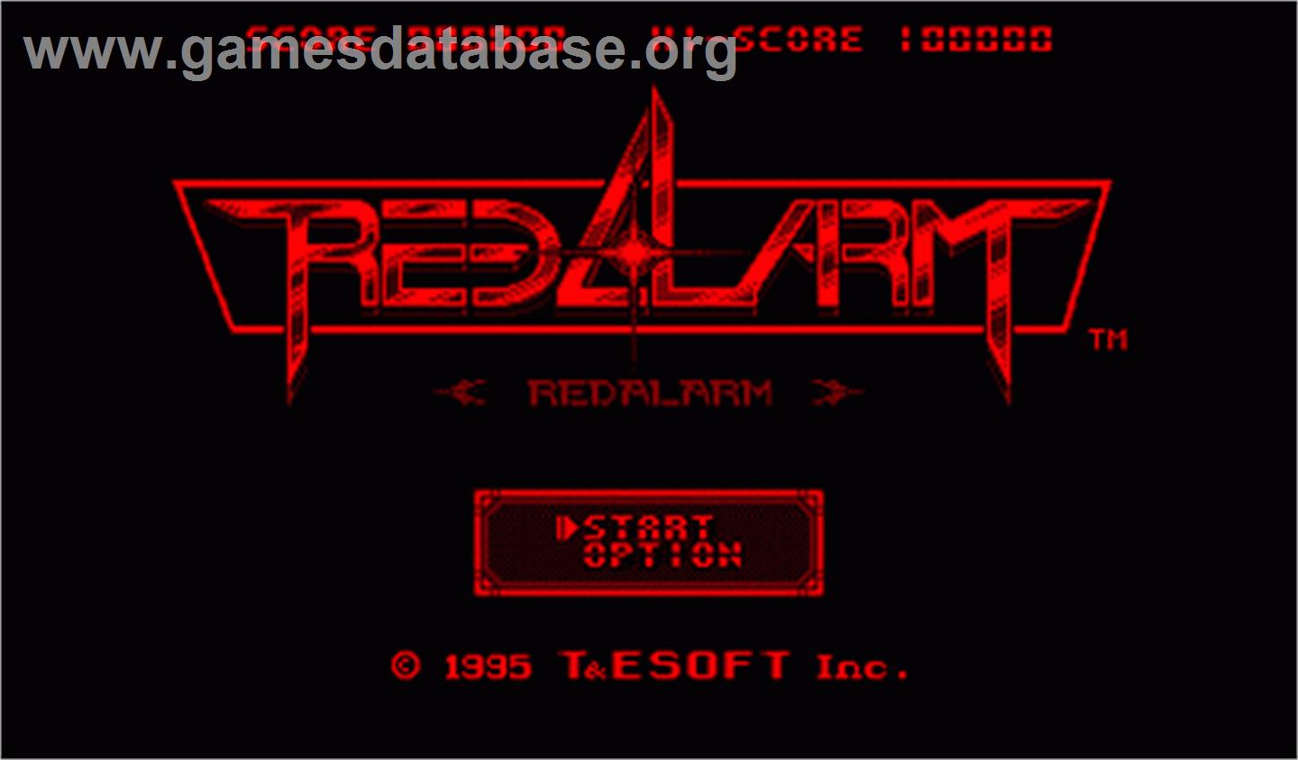 Red Alarm - Nintendo Virtual Boy - Artwork - Title Screen