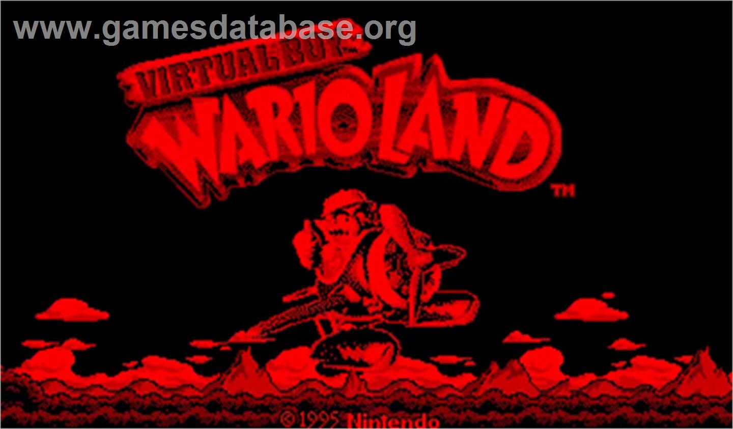 Virtual Boy Wario Land - Nintendo Virtual Boy - Artwork - Title Screen