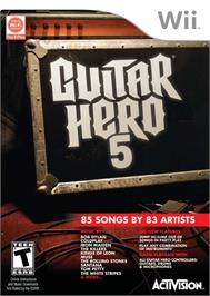 Box cover for Guitar Hero 5 on the Nintendo Wii.