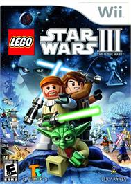 Box cover for Lego Star Wars 3 - The Clone Wars on the Nintendo Wii.