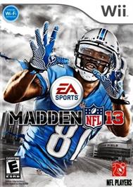 Box cover for Madden Nfl 13 on the Nintendo Wii.