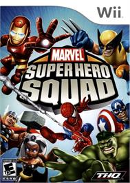 Box cover for Marvel Super Hero Squad on the Nintendo Wii.