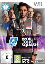 Box cover for PSA World Tour Squash on the Nintendo Wii.