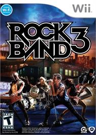 Box cover for Rock Band 3 on the Nintendo Wii.