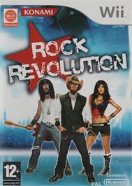 Box cover for Rock Revolution on the Nintendo Wii.