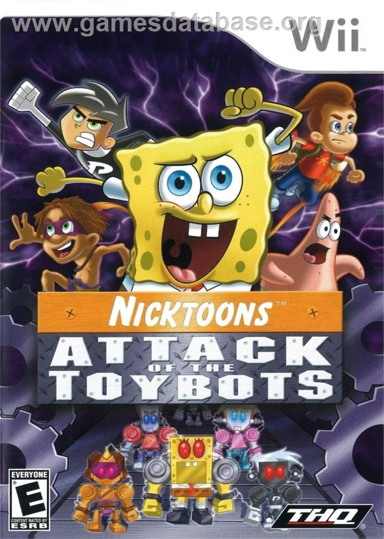 Bob L'eponge Et Ses Amis - Contre Les Robots-jouets - Nintendo Wii - Artwork - Box