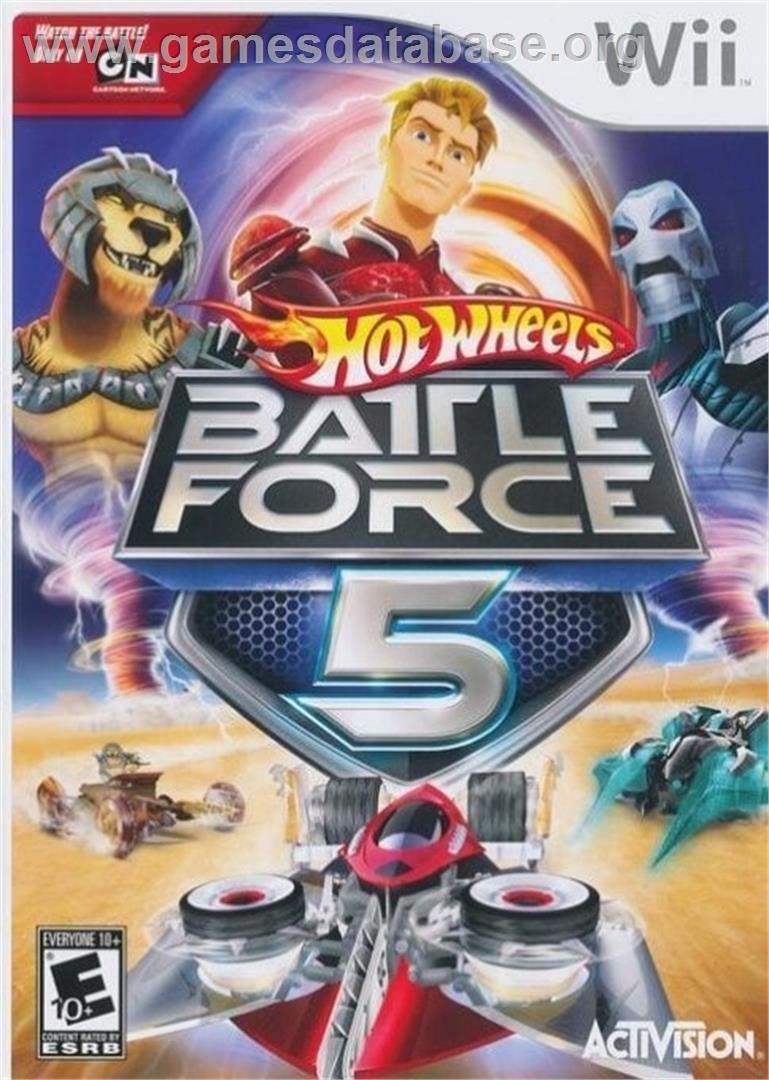 Hot Wheels - Battle Force 5 - Nintendo Wii - Artwork - Box