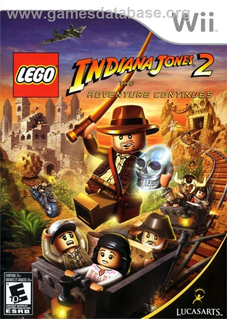 Lego Indiana Jones 2 - The Adventure Continues - Nintendo Wii - Artwork - Box