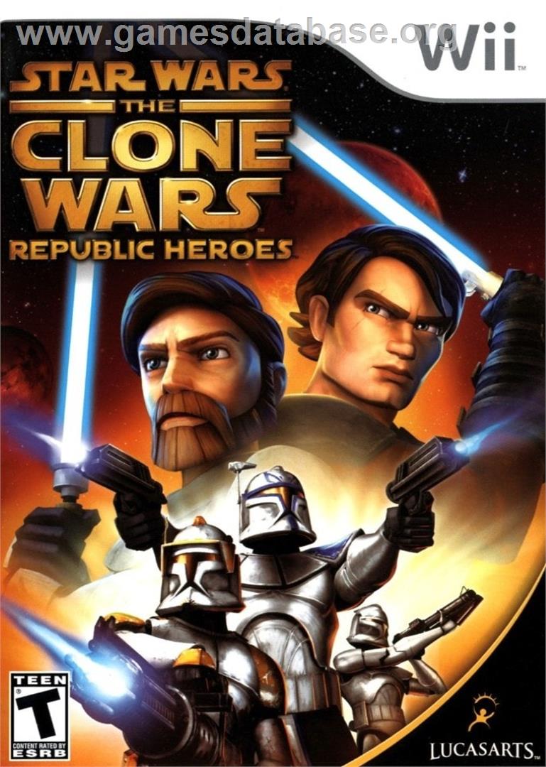 Star Wars The Clone Wars - Les Héros De La République - Nintendo Wii - Artwork - Box