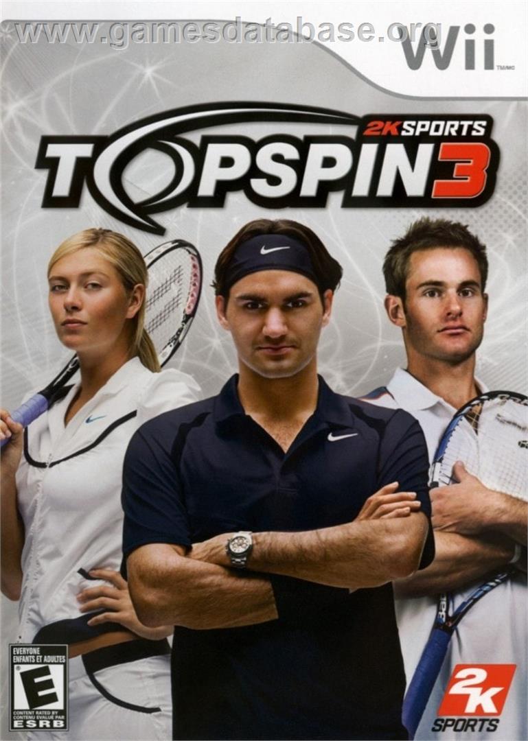 Top Spin 3 - Nintendo Wii - Artwork - Box