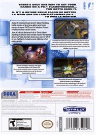 Box back cover for Alien Syndrome on the Nintendo Wii.