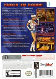 Box back cover for Amf Bowling Pinbusters! on the Nintendo Wii.