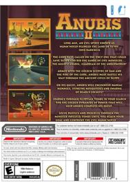 Box back cover for Anubis 2 on the Nintendo Wii.