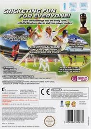 Box back cover for Ashes Cricket 2009 on the Nintendo Wii.