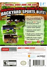 Box back cover for Backyard Football '10 on the Nintendo Wii.