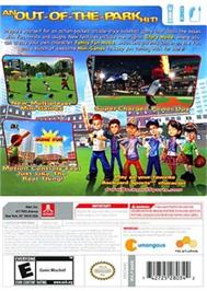 Box back cover for Backyard Sports - Sandlot Sluggers on the Nintendo Wii.