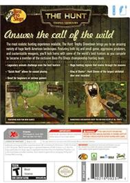 Box back cover for Bass Pro Shops - The Hunt - Trophy Showdown on the Nintendo Wii.