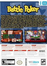 Box back cover for Battle Poker on the Nintendo Wii.