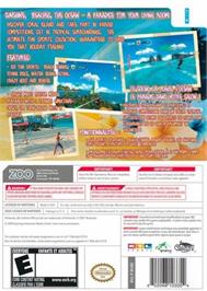Box back cover for Beach Fun Summer Challenge on the Nintendo Wii.