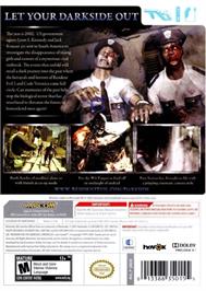 Box back cover for Biohazard - The Darkside Chronicles on the Nintendo Wii.