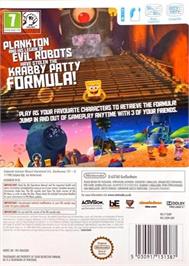 Box back cover for Bob L'eponge - La Vengeance Robotique De Plankton on the Nintendo Wii.