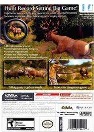 Box back cover for Cabela's Big Game Hunter 2010 on the Nintendo Wii.