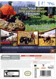 Box back cover for Cabela's Hunting Expeditions on the Nintendo Wii.