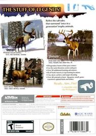 Box back cover for Cabela's Legendary Adventures on the Nintendo Wii.
