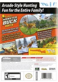 Box back cover for Cabela's Monster Buck Hunter on the Nintendo Wii.