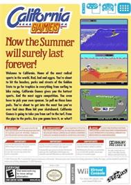 Box back cover for California Games (C64) on the Nintendo Wii.