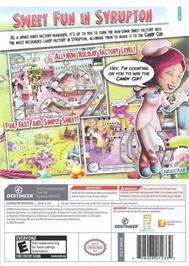 Box back cover for Candace Kane's Candy Factory on the Nintendo Wii.