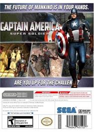 Box back cover for Captain America - Super Soldat on the Nintendo Wii.