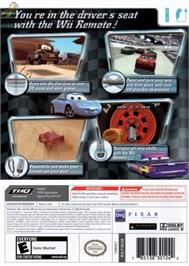 Box back cover for Cars on the Nintendo Wii.