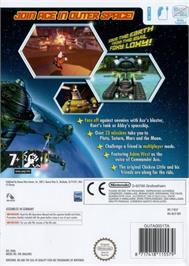 Box back cover for Chicken Little - Ace In Action on the Nintendo Wii.