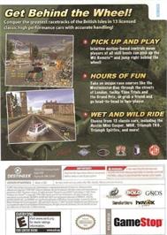Box back cover for Classic British Motor Racing on the Nintendo Wii.