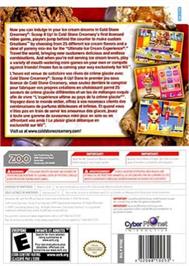 Box back cover for Cold Stone Creamery - Scoop It Up on the Nintendo Wii.