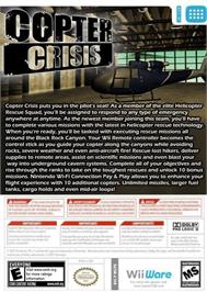 Box back cover for Copter Crisis on the Nintendo Wii.
