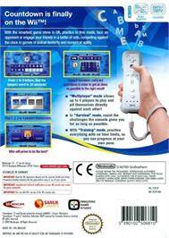 Box back cover for Countdown - The Game on the Nintendo Wii.