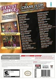 Box back cover for Country Dance 2 on the Nintendo Wii.