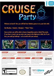 Box back cover for Cruise Party on the Nintendo Wii.