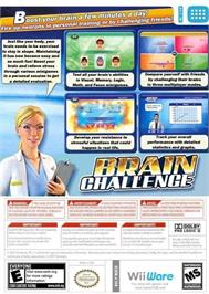 Box back cover for Cérébral Challenge on the Nintendo Wii.